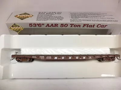 Proto 2000 Ho 30632 AAR 50 Ton Flat Car Monon 7205 • $39.99