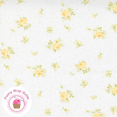 Moda THE SHORES 18744 31 Sunshine Yellow Floral BRENDA RIDDLE Quilt Fabric • $6.25