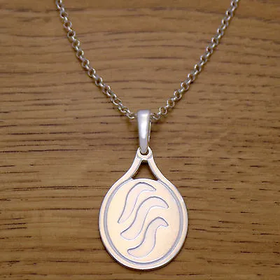 Solid 925 Sterling Silver H2O Just Add Water Mako Mermaids Necklace & Rolo Chain • $33.10