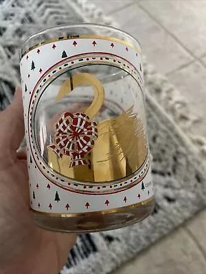 Culver 22k Gold Swan Christmas MCM Lowball Whiskey  Glass • $19