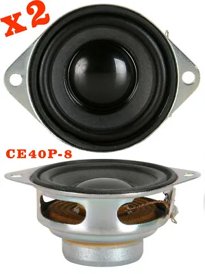 TWO Dayton Audio CE40P-8 1-1/2  Mini Speakers Wired - Rare Earth Magnet Driver. • $13.95