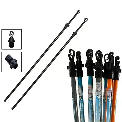 New Telescopic Extendable 2.4M Prop Line Clothes Washing Pole Heavy Duty Support • £8.50