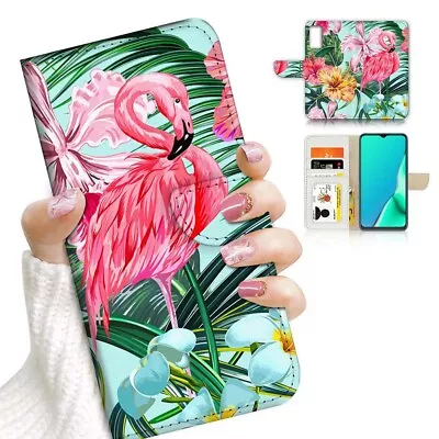 ( For Oppo A57 ) Wallet Flip Case Cover PB24186 Flamingo • $13.99
