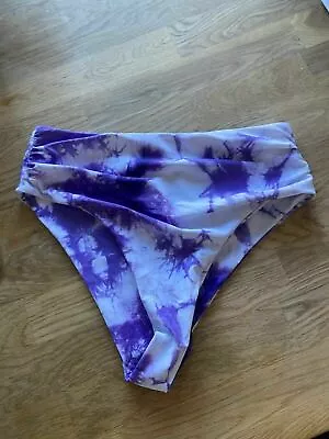 Zaful Purple Tie-Dye Bikini Bottoms Size L 10 • £6.50