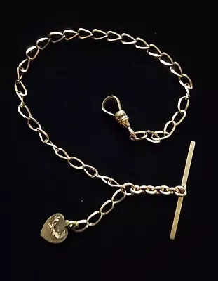 Vintage Gold-filled Pocket Watch Chain & Lord's Prayer Fob • $15.50