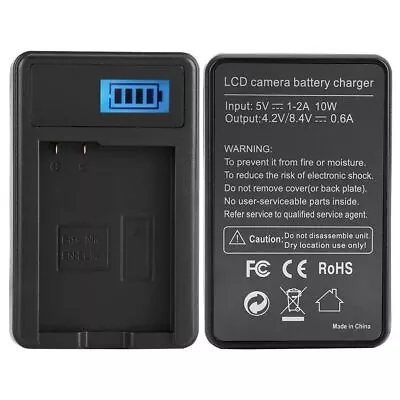 EN-EL14 Battery Charger With LCD Display For Nikon D5100/D3100/D3200/D3300 • $17.69