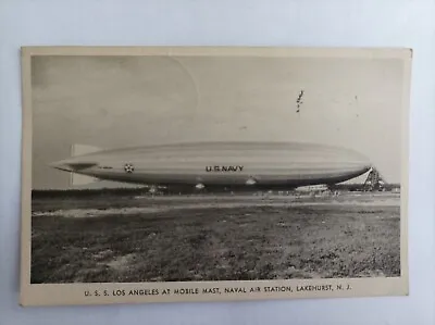 Original Postcard 1933 U.S.S At Dirigible L.A.naval Air Station Lakehurst N.J. • $45