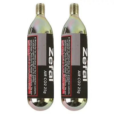 2 X Zefal CO2 Pump Tyre Canister Inflator Gas Threaded Cartridge 25g • £9.70