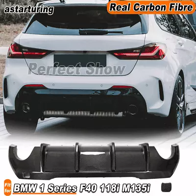 For BMW 1 Series F40 118i M135i Hatchback REAL CARBON Rear Bumper Diffuser Lip  • $409.52