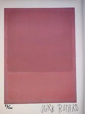 COA Mark Rothko Painting Print Poster Wall Art Signed Pop Art Unframed • £72.24