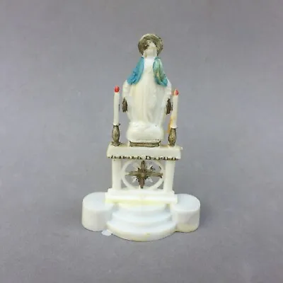Italy St Mary Altar Shrine Miniature Hard Plastic Religious Church Figure 3  • $18.59