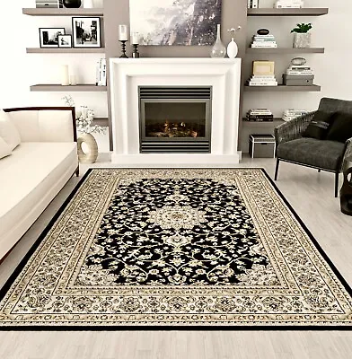 Large Oriental Area Rugs 8x10 Black Carpet Floor Rug Runner 2x8 Rugs 5x7 Foyer • $59.98