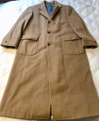 $85 • Buy Vintage Men’s Coat Large Camel Hair Full Length 48R Union Made