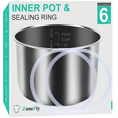 Stainless Steel Inner Pot Compatible With Instant Pot 6 Qt Original Cooking Pot • $49.53