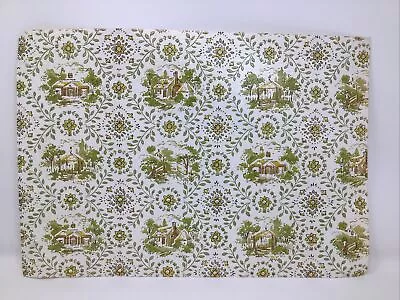 Vintage Wallpaper Sample Vinyl Easy 1977 Pattern: Church In The Woods VE-4417 • $7.49