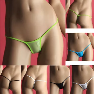 Womens Sexy-Thong Mini-G-String Underwear/ Panties Micro Lingerie Panty-Briefs • £6.14