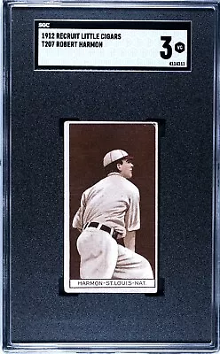 1912 T207 Recruit Cigars ROBERT HARMON Cardinals SGC 3 VG • $109.99