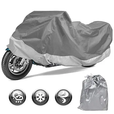 $17.55 • Buy Motorcycle Cover Waterproof Outdoor Motorbike All Weather Protection (L)
