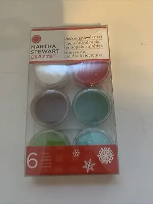 Martha Stewart Flocking Powder  Set Of 6  And Glitter And Glue Set  6 In Set • $15