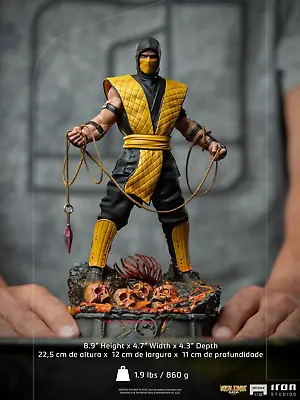 IRON STUDIOS Mortal Kombat Scorpion Art Scale 1/10 Statue Model INSTOCK • $455.68