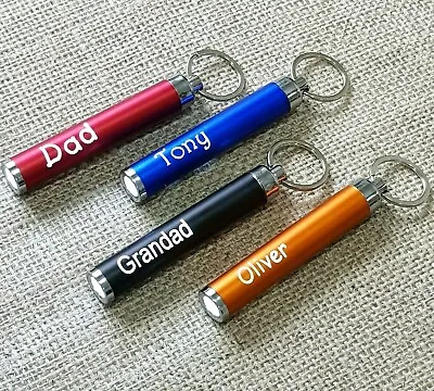 Keyring Torch Backlit Personalised Birthday Gift Dad Men Him Grandad Fathers Day • £6.99