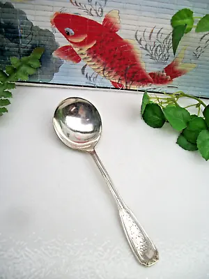 Antique  1835 R Wallace Silver  DEVON  Silverplate  Round Sugar Jam Spoon   1923 • $12.98