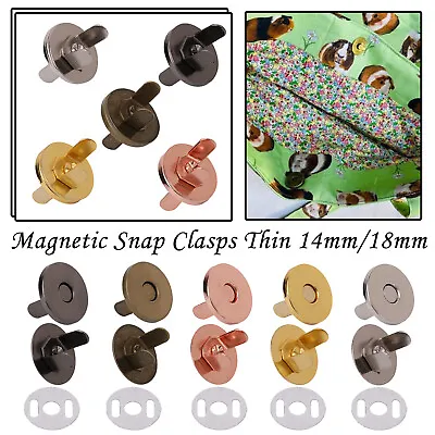 £3.99 • Buy 10/20/50pcs Thin Magnetic Buttons Press Snaps Clasps Handbag Purse Bag Fastener