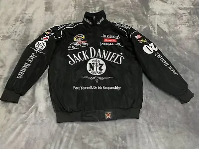 Adults F1 Team Racing Jack Daniels Embroidery Cotton Padded Zip Racing Jacket • $94.99