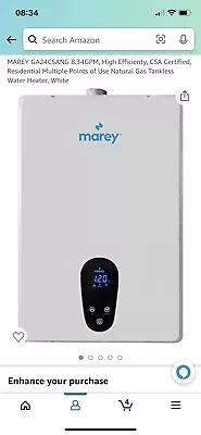 Marey GA24CSANG Tankless Water Heater - White • $475