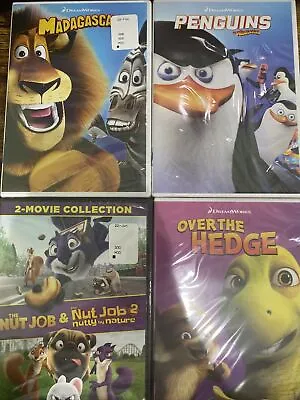 Animal Animated DVD Set: Madagascar Penguins Over The Hedge Nut Job • $14.39