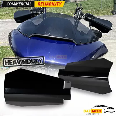 Black Steel Motorcycle Hand Guards Wind Deflector For 2007-2018 Harley Touring • $25.98