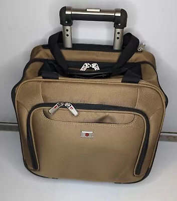 Victorinox Traveler Tan 15” Wheeled Luggage Carry On Bag Tan/Black Nylon Canvas • $55