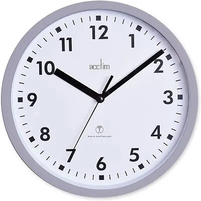 Acctim 74667 Nardo 20cm Radio Controlled Grey Wall Clock • £13.75