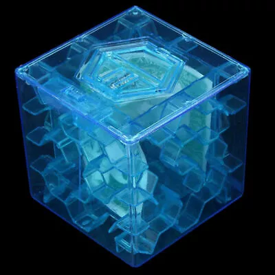 3D Cube Case Puzzle Money Maze Bank Saving Coin Collection Box Fun Brain Gamedvi • $8.43