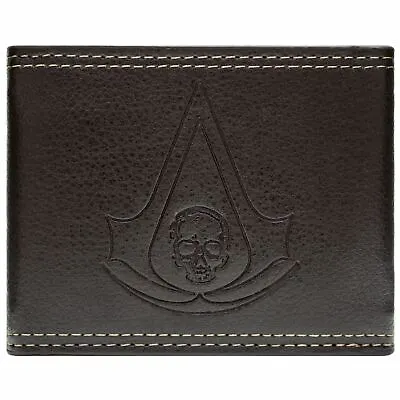 £19.99 • Buy New Official Awesome Assassins Creed Black Flag Brown Snap Bi-fold Wallet