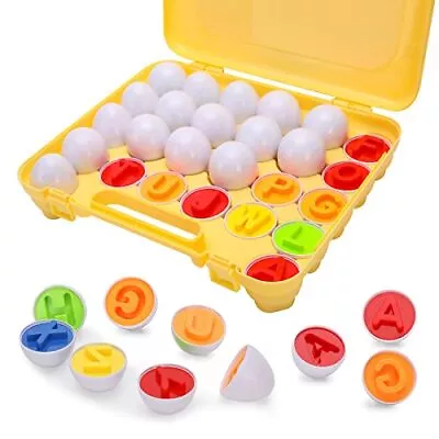 Gbayle Letters Matching Eggs 26PCS ABC Toys Alphabet Educational Color & Shape R • $27.71