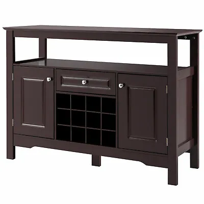 $179.49 • Buy Costway Storage Buffet Sideboard Table Kitchen Sever Cabinet Wine Rack