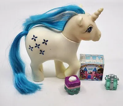 Vintage 1983 My Little Pony G1 MAJESTY Unicorn From Dream Castle White Blue 👑 • $13.04