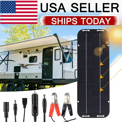30W Solar Panel 12V Trickle Charger Battery Charger Kit Maintainer Boat Car RV • $13.13