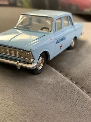 1/43 DIECAST MODEL CAR MOSKVICH MOSKVITCH 412 - MEDICAL Health MADE In USSR • $70