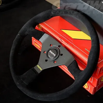 MOMO MonteCarlo 350mm 14' Suede Leather Thickened Spoke Sport Steering Wheel • $102.46
