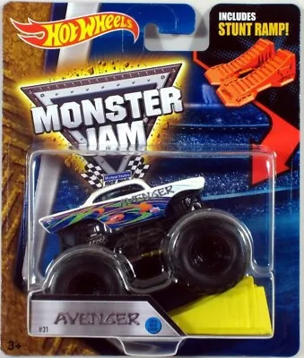 Hot Wheels Monster Jam AVENGER #31 With Yellow Ramp 2016 NEW LOOK! • $9.99