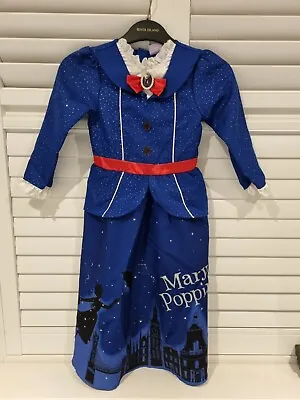 Mary Poppins Girls Fancy Dress Costume 5-6 Years • £5