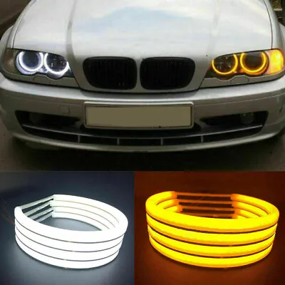 For BMW E36 E38 E39 E46 Switchback Halo Ring Cotton Light SMD LED Angel Eyes DRL • $55.04