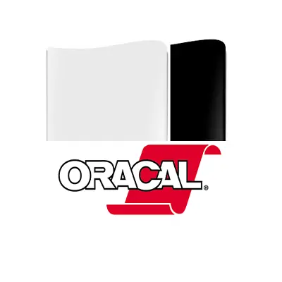 Oracal 651 Permanent Self Adhesive Black/White Craft Vinyl 12  & 24  Width Rolls • $7.95