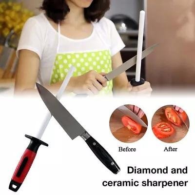£13.99 • Buy 10 Inch Ceramic Knife Sharpener Kitchen Knife Sharpening Rod Stick For Knife