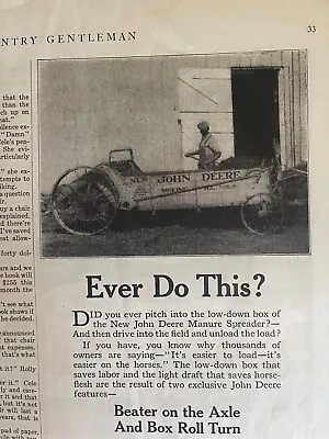 Rare Vintage 1928 John Deere Original Advertising Ad. Wall Decor Man Cave • $12