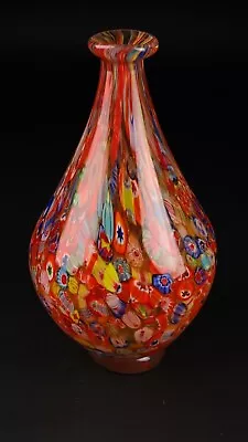 Murano Multicoloured Toso Millefiori Murrine Vase Thousand Flowers - Fast Ship!  • $179.97