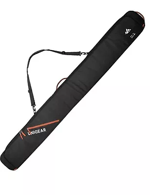 Unigear SKI-MOGUL Ski Bag 195cm 360° Fully Padded Protection Water-Resistant BLK • $88.98