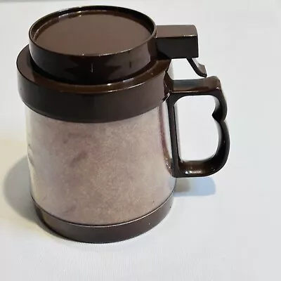 Vintage Thermo Serv Travel Coffee Mug With Lid Flap • $17.99